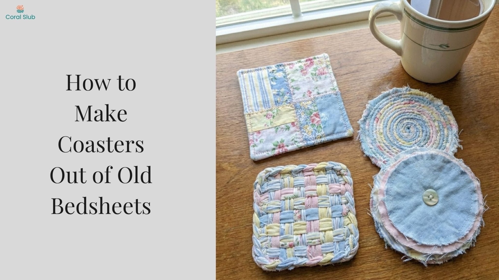 How to Make Coasters Out of Old Bedsheets